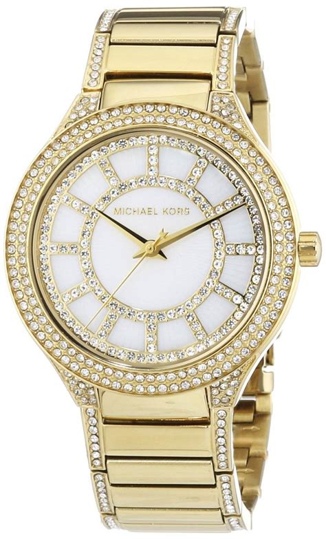 black womens michael kors watch with gold accents|Michael Kors watches all black.